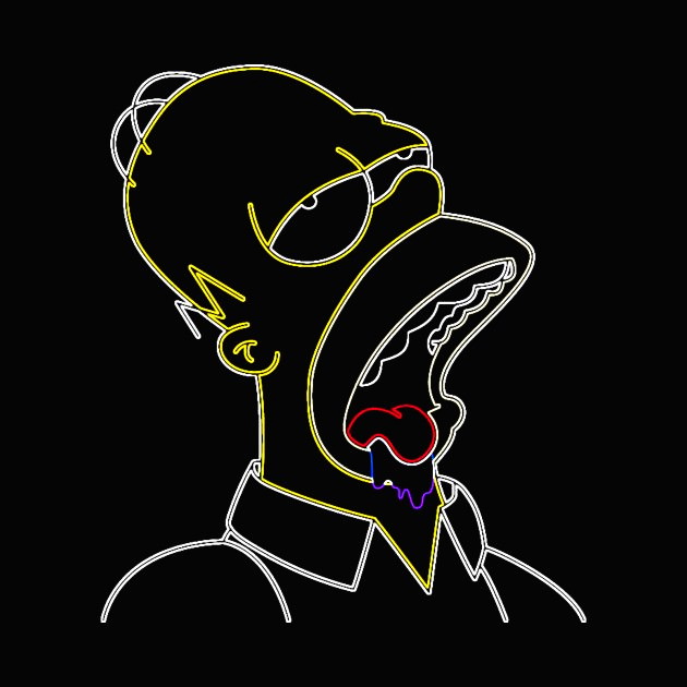Drooling Homer Neon Sign